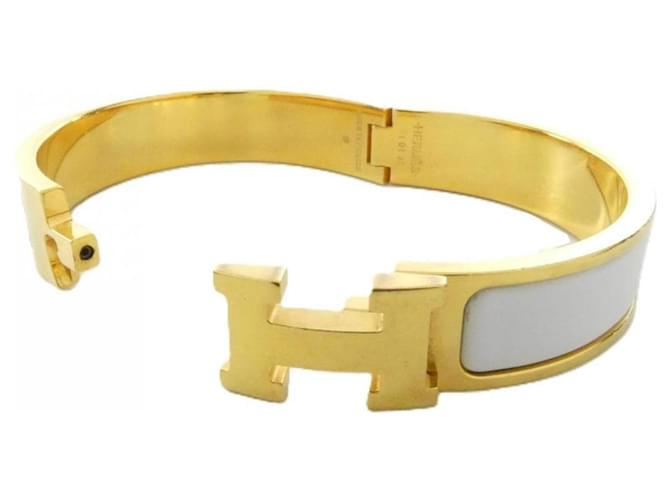 Hermès Bracciale Charm Hermes Click H PM Bianco - vista 3