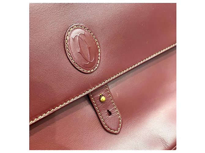Borsa a tracolla in pelle Cartier Must Line - vista 9