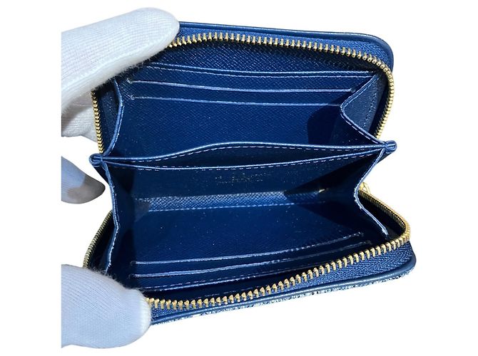 Zippy Louis Vuitton Monogram Denim Münzbeutel Blau - Ansicht 3