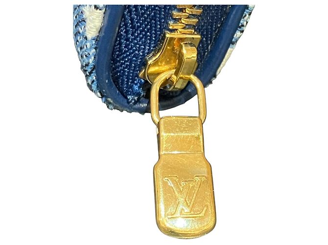 Zippy Louis Vuitton Monogram Denim Münzbeutel Blau - Ansicht 8