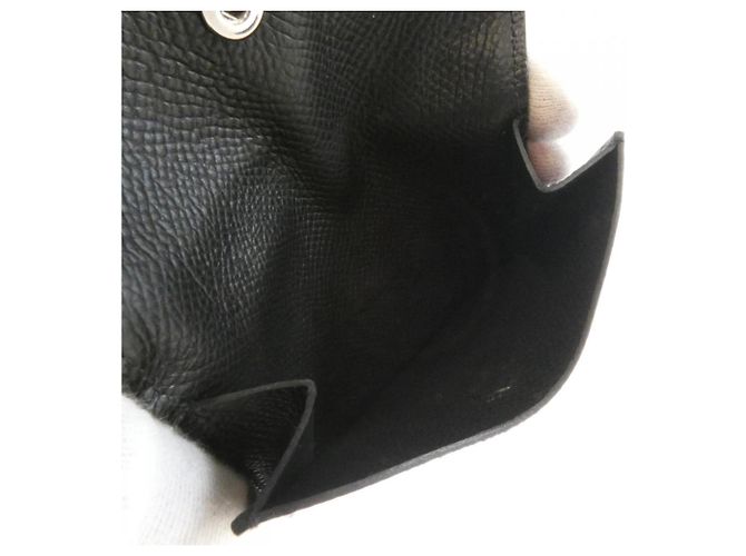 Hermès Cartera Hermes Bearn Mini Monochrome Negro - vista 10