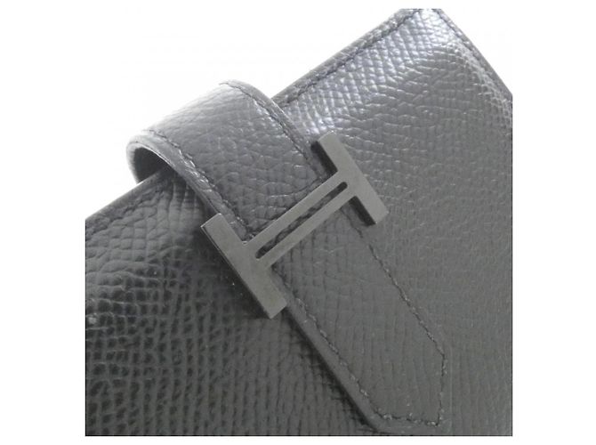 Hermès Cartera Hermes Bearn Mini Monochrome Negro - vista 4