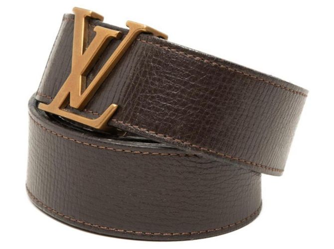 Louis Vuitton Utah Ceinture LV Initials Belt Marrone - vista 2