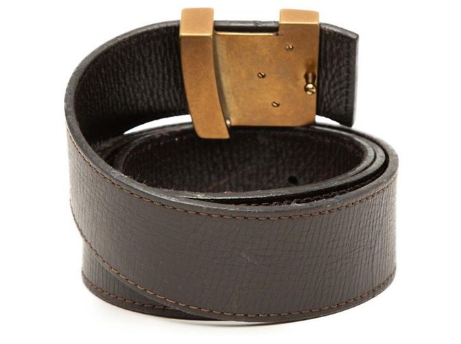 Louis Vuitton Utah Ceinture LV Initials Belt Marrone - vista 3