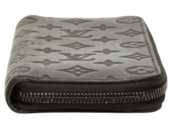 Louis Vuitton Monogram Shadow Zippy Wallet Vertical Long M62902 Negro Monograma - vista 3