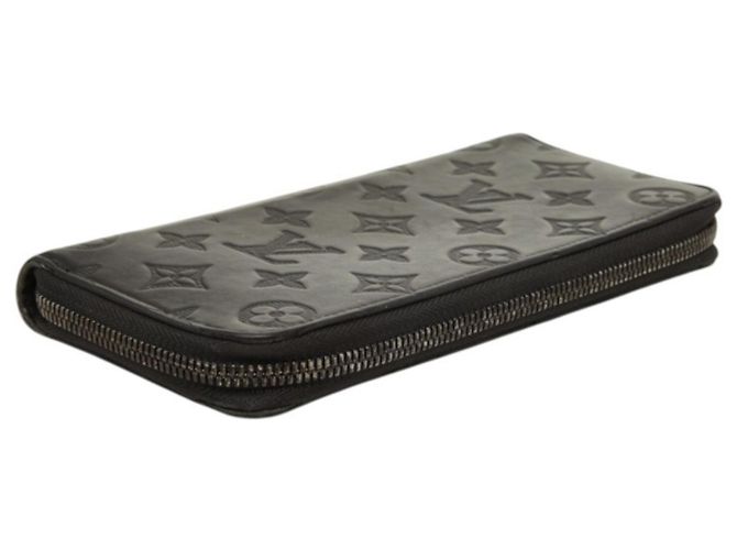 Louis Vuitton Monogram Shadow Zippy Wallet Vertical Long M62902 Negro Monograma - vista 4