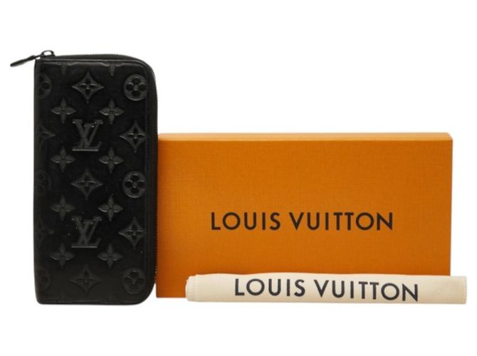 Louis Vuitton Monogram Shadow Zippy Wallet Vertical Long M62902 Negro Monograma - vista 9