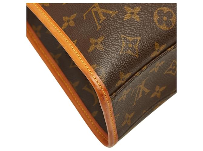 Borsa Louis Vuitton Monogram Beverly Marrone Nero Monogramma - vista 7
