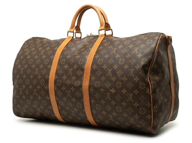 Borsa Boston Louis Vuitton Monogram Keepall Bandoulière 60 Marrone Monogramma - vista 2