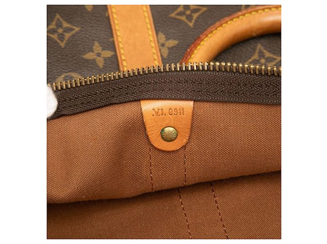 Borsa Boston Louis Vuitton Monogram Keepall Bandoulière 60 Marrone Monogramma - vista 8