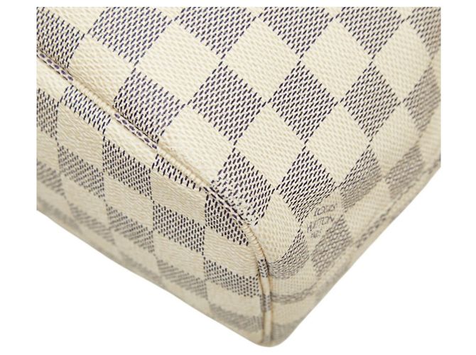 Borsa Tote Louis Vuitton Damier Azur Neverfull PM Bianco - vista 4