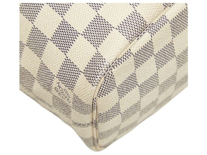Borsa Tote Louis Vuitton Damier Azur Neverfull PM Bianco - vista 5