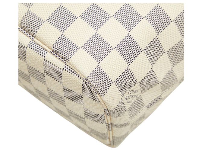 Borsa Tote Louis Vuitton Damier Azur Neverfull PM Bianco - vista 6