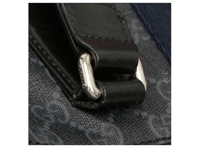 Borsa Tote Gucci GG Supreme Sherry Line Marrone Nero - vista 9