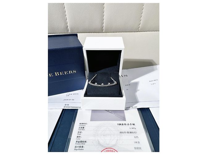 Bracciale De Beers Dewdrop Smile in Diamanti Argento - vista 3