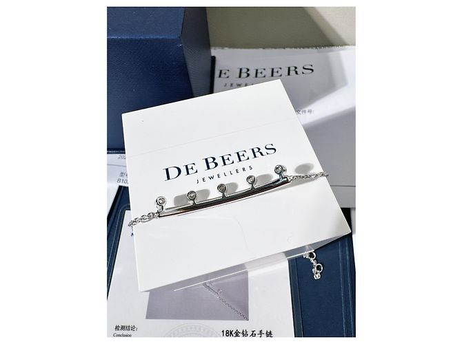Bracciale De Beers Dewdrop Smile in Diamanti Argento - vista 4