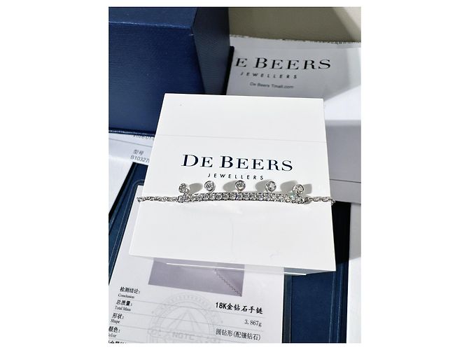 Bracciale De Beers Dewdrop Smile in Diamanti Argento - vista 5