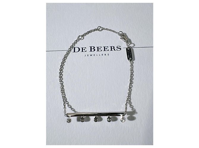 Bracciale De Beers Dewdrop Smile in Diamanti Argento - vista 7