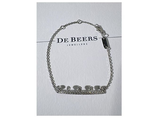 Bracciale De Beers Dewdrop Smile in Diamanti Argento - vista 8