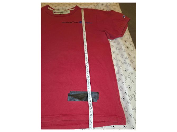 Off White Off-White c/o Champion Rotes T-Shirt Pfeile - Ansicht 13