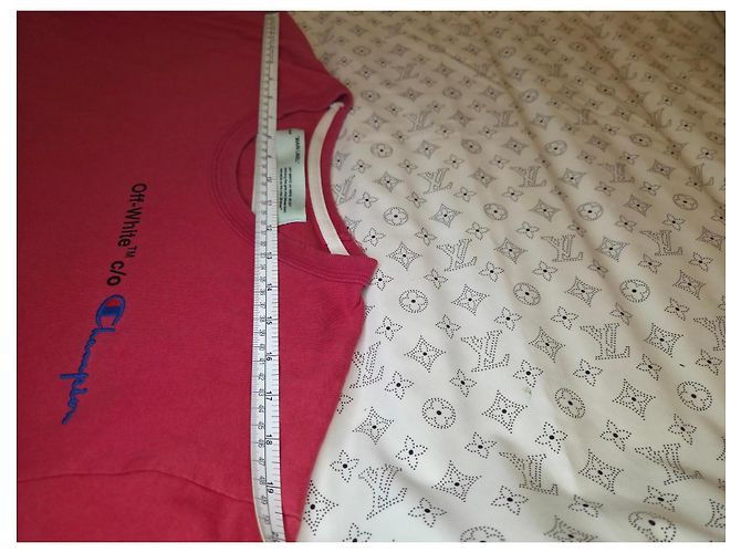Off White Off-White c/o Champion Rotes T-Shirt Pfeile - Ansicht 14