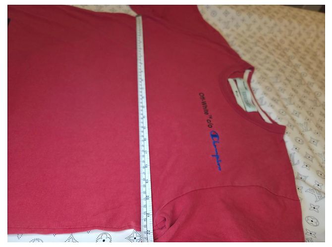 Off White Off-White c/o Champion Rotes T-Shirt Pfeile - Ansicht 15