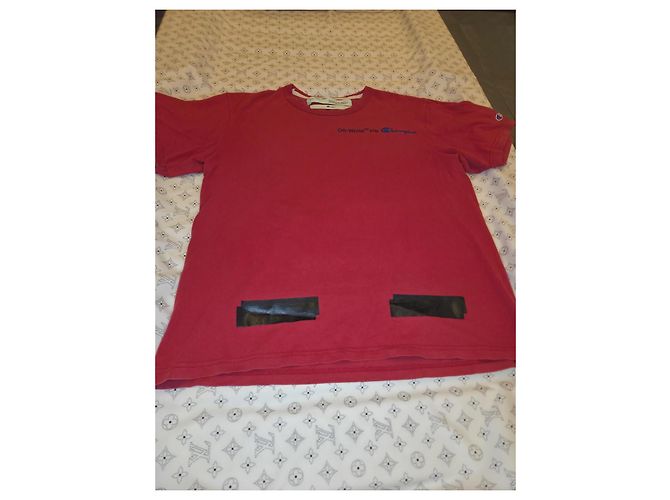 Off White Off-White c/o Champion Rotes T-Shirt Pfeile - Ansicht 2