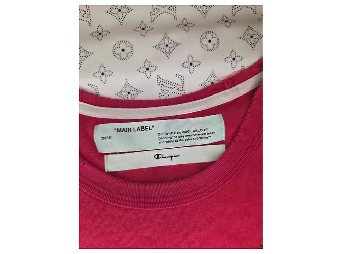 Off White Off-White c/o Champion Rotes T-Shirt Pfeile - Ansicht 4