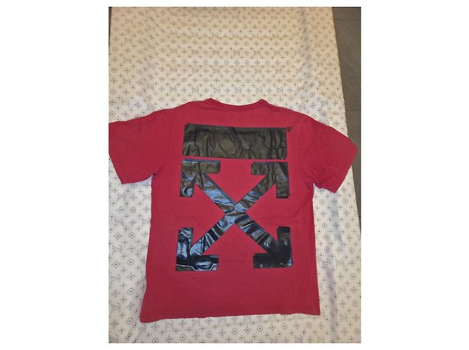 Off White Off-White c/o Champion Rotes T-Shirt Pfeile - Ansicht 7
