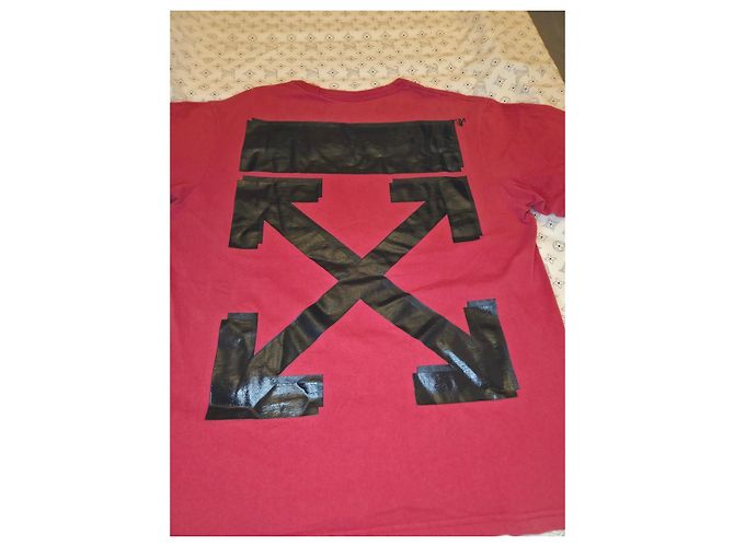 Off White Off-White c/o Champion Rotes T-Shirt Pfeile - Ansicht 8
