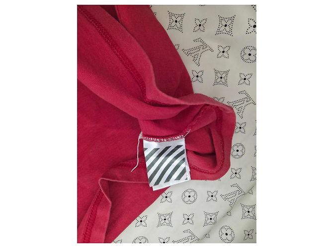 Off White Off-White c/o Champion Rotes T-Shirt Pfeile - Ansicht 9
