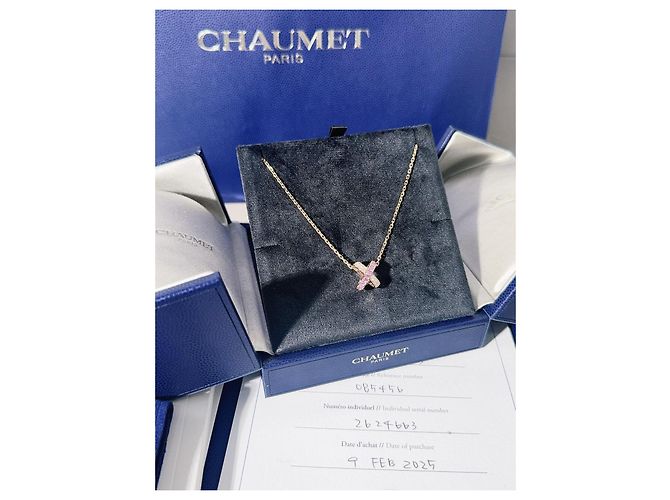 Collana Chaumet Jeux de Liens Bond of Life in Oro Rosa e Diamanti - vista 3
