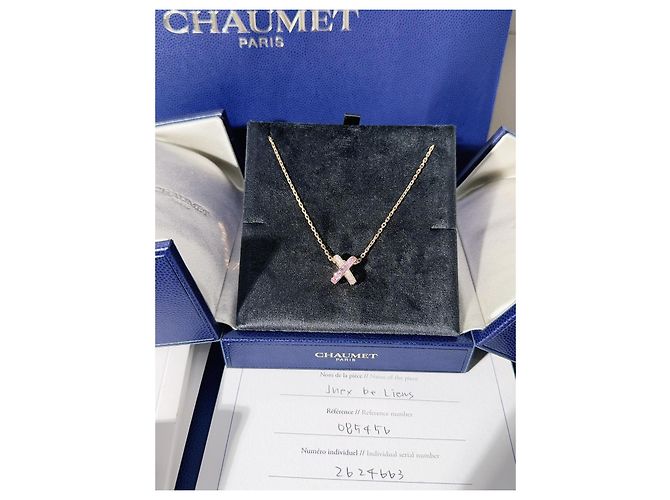 Collana Chaumet Jeux de Liens Bond of Life in Oro Rosa e Diamanti - vista 4