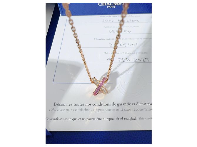 Collana Chaumet Jeux de Liens Bond of Life in Oro Rosa e Diamanti - vista 6