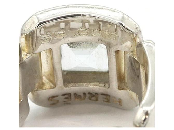 Hermès Hermes Square Link Ring mit Stein Silber - Ansicht 4