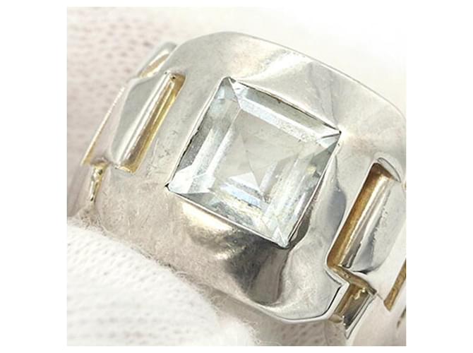 Hermès Hermes Square Link Ring mit Stein Silber - Ansicht 5