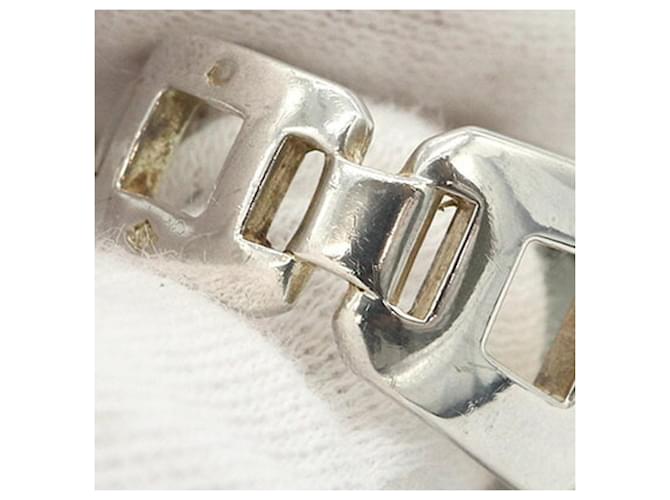 Hermès Hermes Square Link Ring mit Stein Silber - Ansicht 6