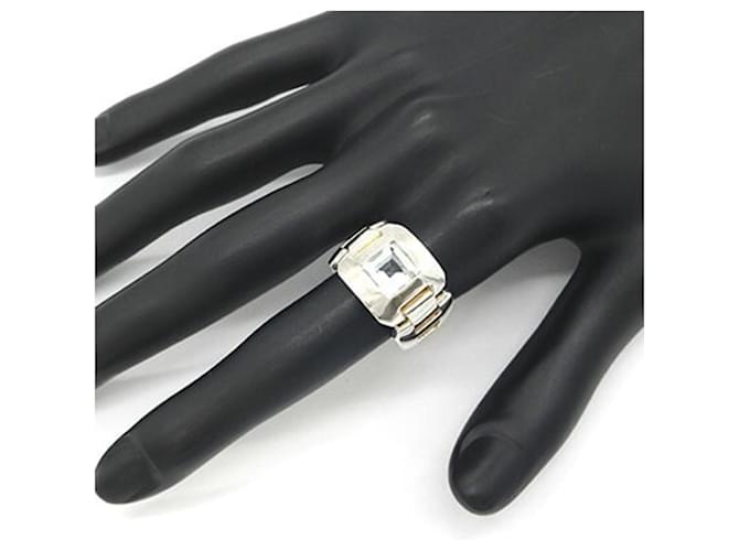 Hermès Hermes Square Link Ring mit Stein Silber - Ansicht 7