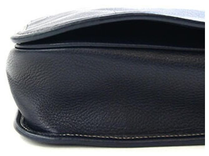 Borsa a tracolla Gucci in pelle blu navy - vista 5