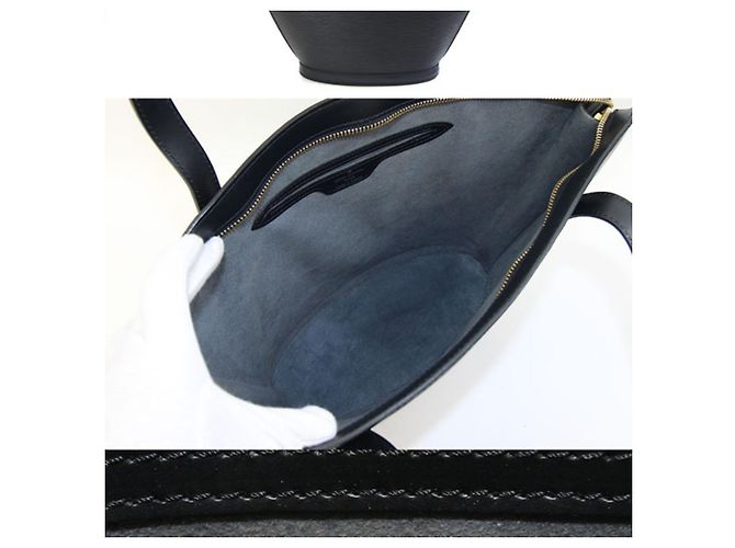 Borsa Tote Louis Vuitton Epi Saint Jacques Nero - vista 2