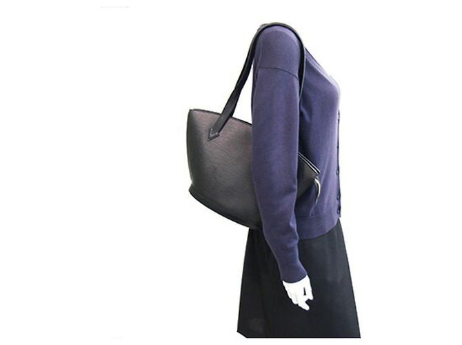 Borsa Tote Louis Vuitton Epi Saint Jacques Nero - vista 9