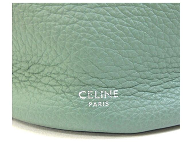 Céline Borsa a mano Celine in pelle verde - vista 4