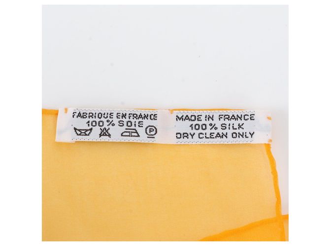 Hermès Foulard Hermes Carre Géant 140 LA ROSEE Arancione - vista 10