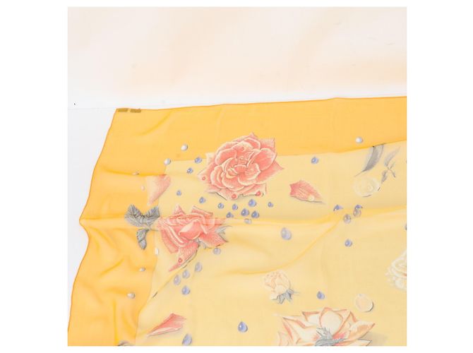 Hermès Foulard Hermes Carre Géant 140 LA ROSEE Arancione - vista 3