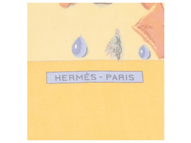 Hermès Foulard Hermes Carre Géant 140 LA ROSEE Arancione - vista 8