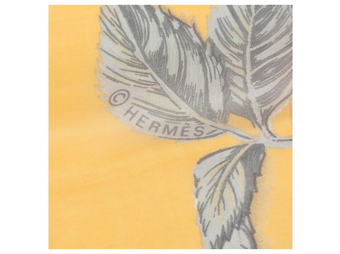 Hermès Foulard Hermes Carre Géant 140 LA ROSEE Arancione - vista 9