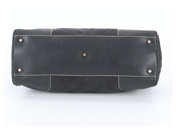 Borsa Tote Prada in nylon Tessuto e pelle Nero - vista 6