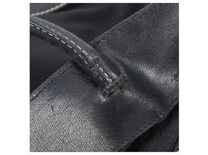 Borsa Tote Prada in nylon Tessuto e pelle Nero - vista 8