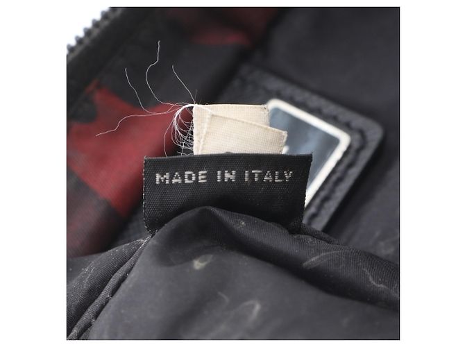 Borsa a tracolla Prada Tessuto Nylon Camouflage Nero Rosso - vista 13