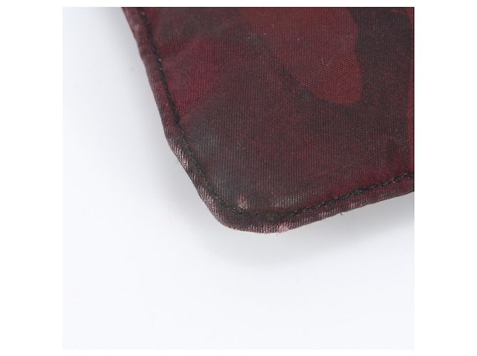 Borsa a tracolla Prada Tessuto Nylon Camouflage Nero Rosso - vista 9